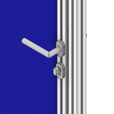 50-054-1 MODULAR SOLUTIONS SATIN MORTISE DOOR HANDLE WITH KEYED LOCK WITH DEADBOLT